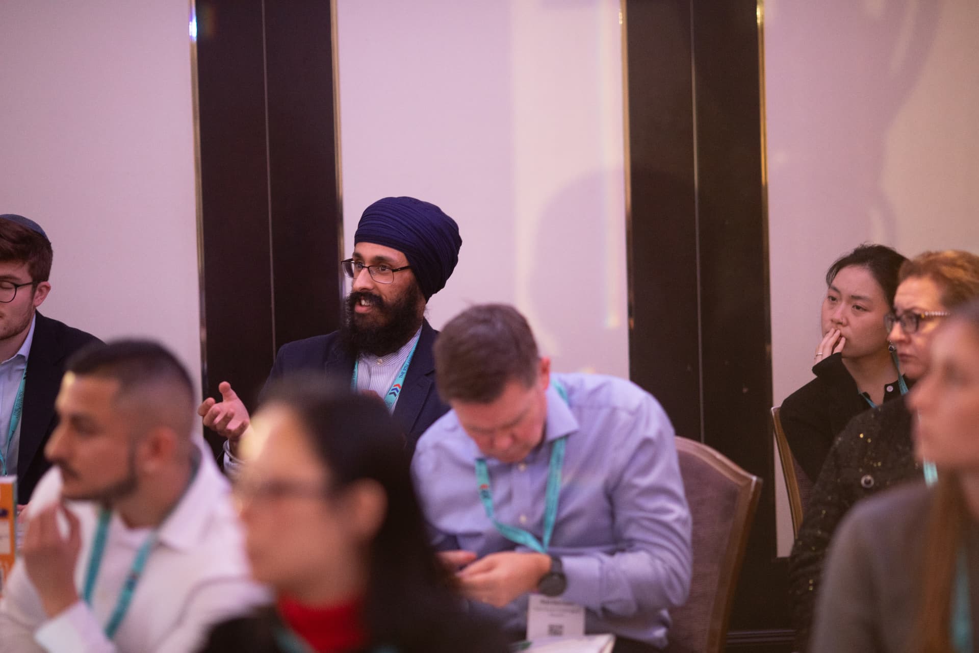 Mandeep Singh contributing to a discussion at the TTA Conference 2025 in London