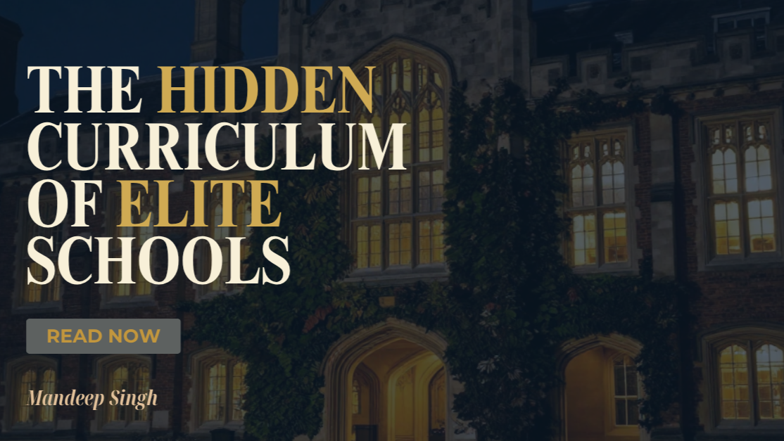 Original article cover: The Hidden Curriculum of Elite Schools