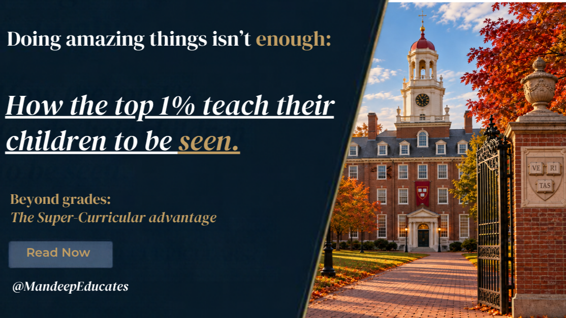 Original article cover: Doing amazing things isn't enough: how the top 1% teach children to showcase their brilliance