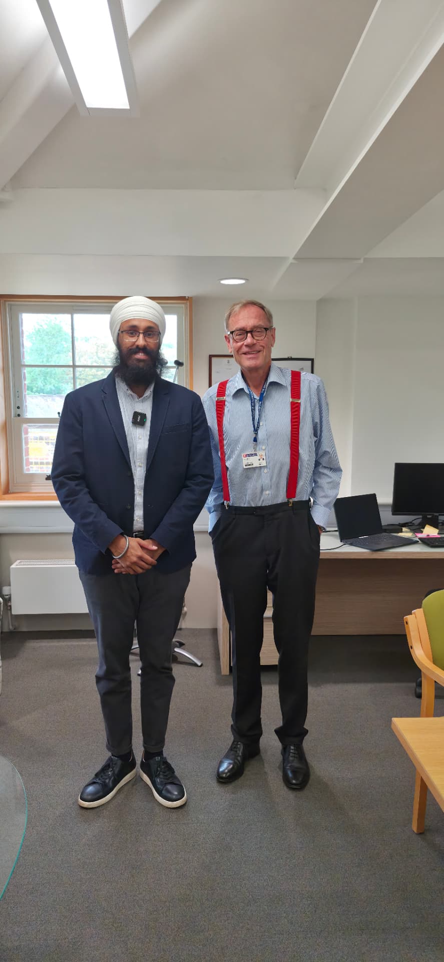 Mandeep Singh with Barnaby Lenon CBE